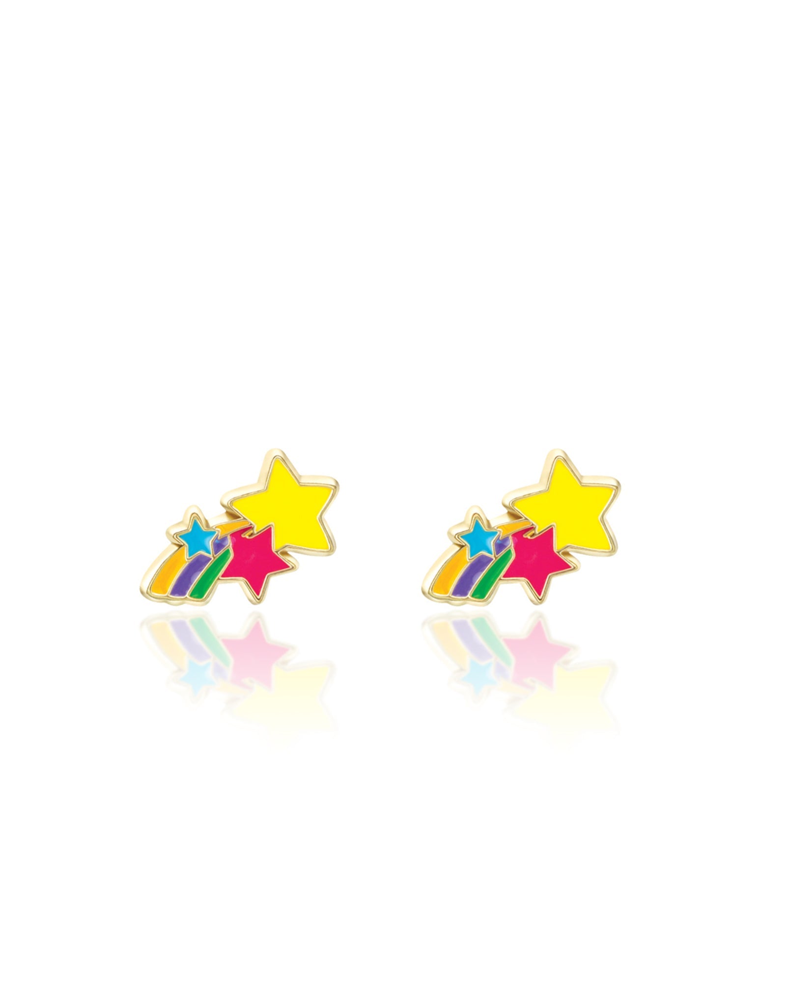Enamel Stud Earrings - Shooting Stars - Girl Nation