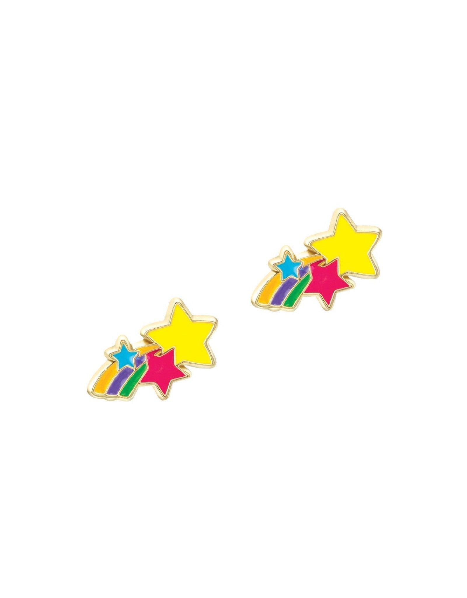 Enamel Stud Earrings - Shooting Stars - Girl Nation