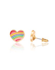 Enamel Stud Earrings - Rainbow Heart - Girl Nation