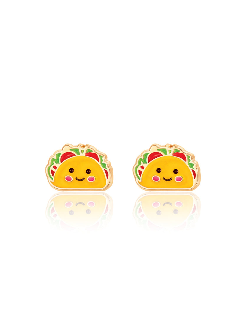 Enamel Stud Earrings - Taco Belle - Girl Nation