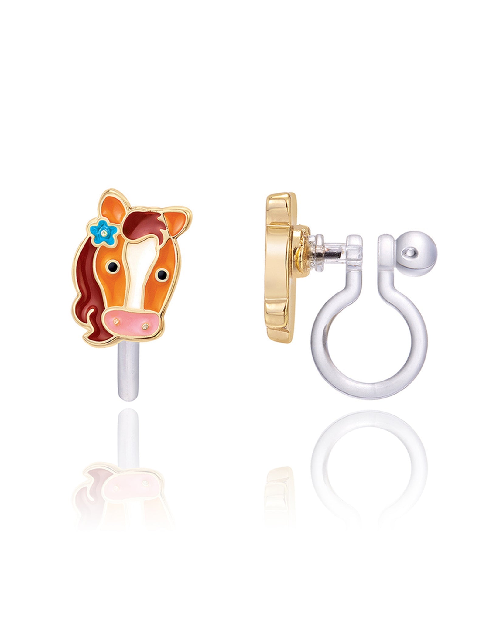 Enamel Clip-on Earrings - Pretty Pony - Girl Nation