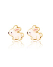 Enamel Stud Earrings - Glitter Rabbit - Girl Nation