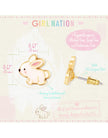 Enamel Stud Earrings - Glitter Rabbit - Girl Nation