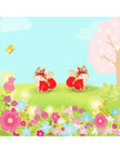 Enamel Stud Earrings - Fancy Fox - Girl Nation