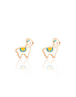 Enamel Stud Earrings - Glama Llama - Girl Nation
