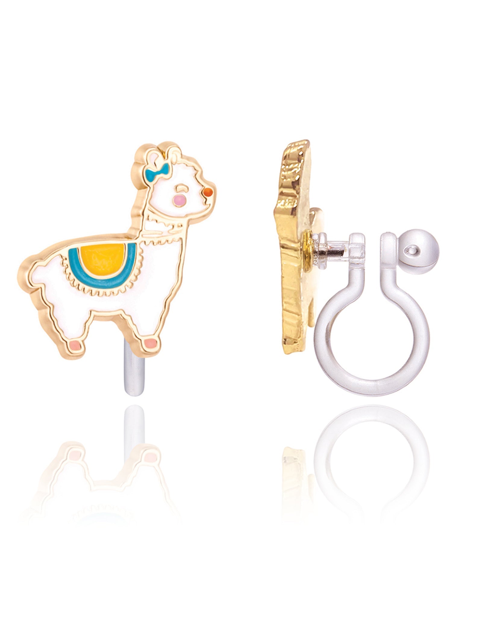 Enamel Clip-on Earrings - Glama Llama - Girl Nation