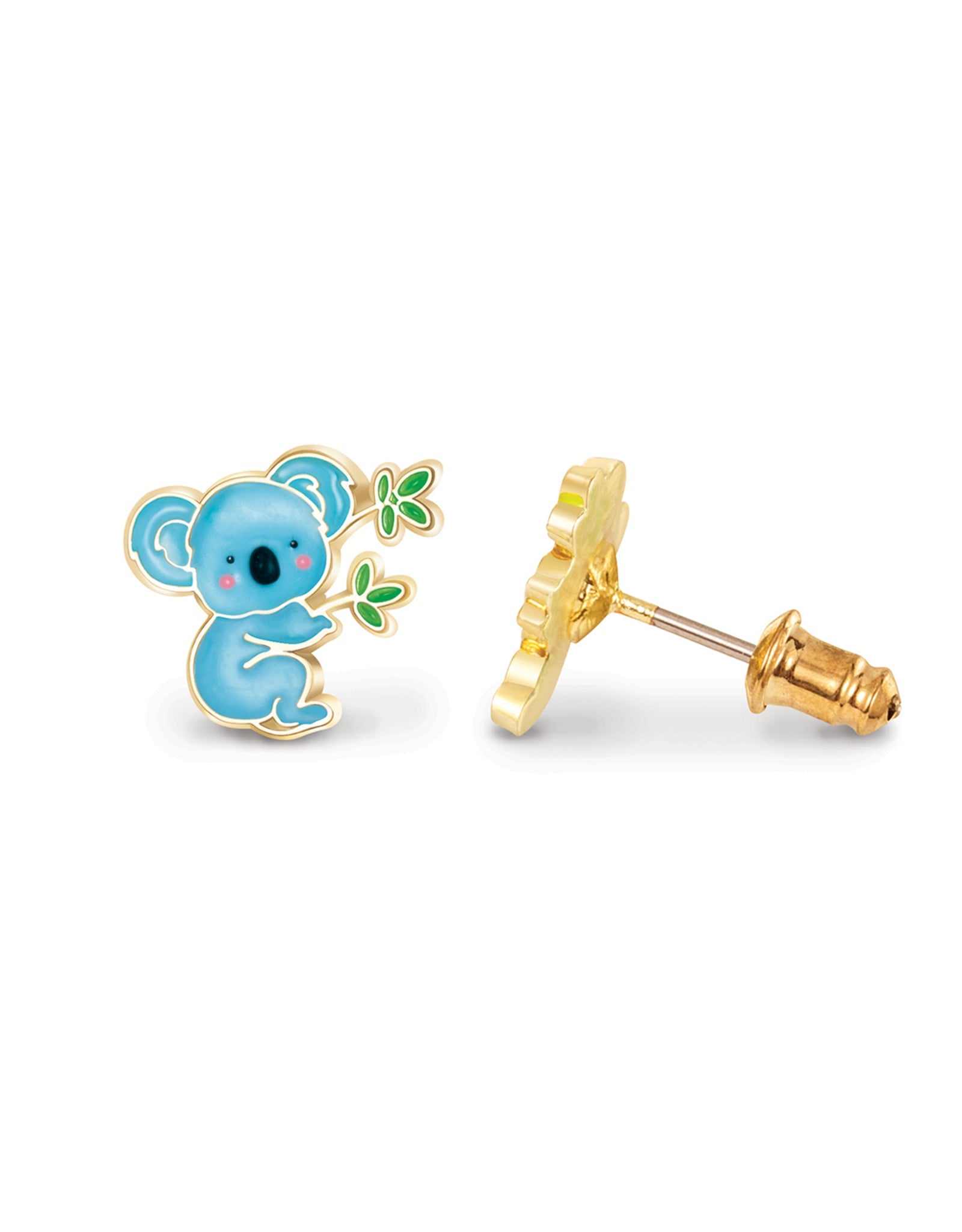 Enamel Stud Earrings - Cute Koala - Girl Nation
