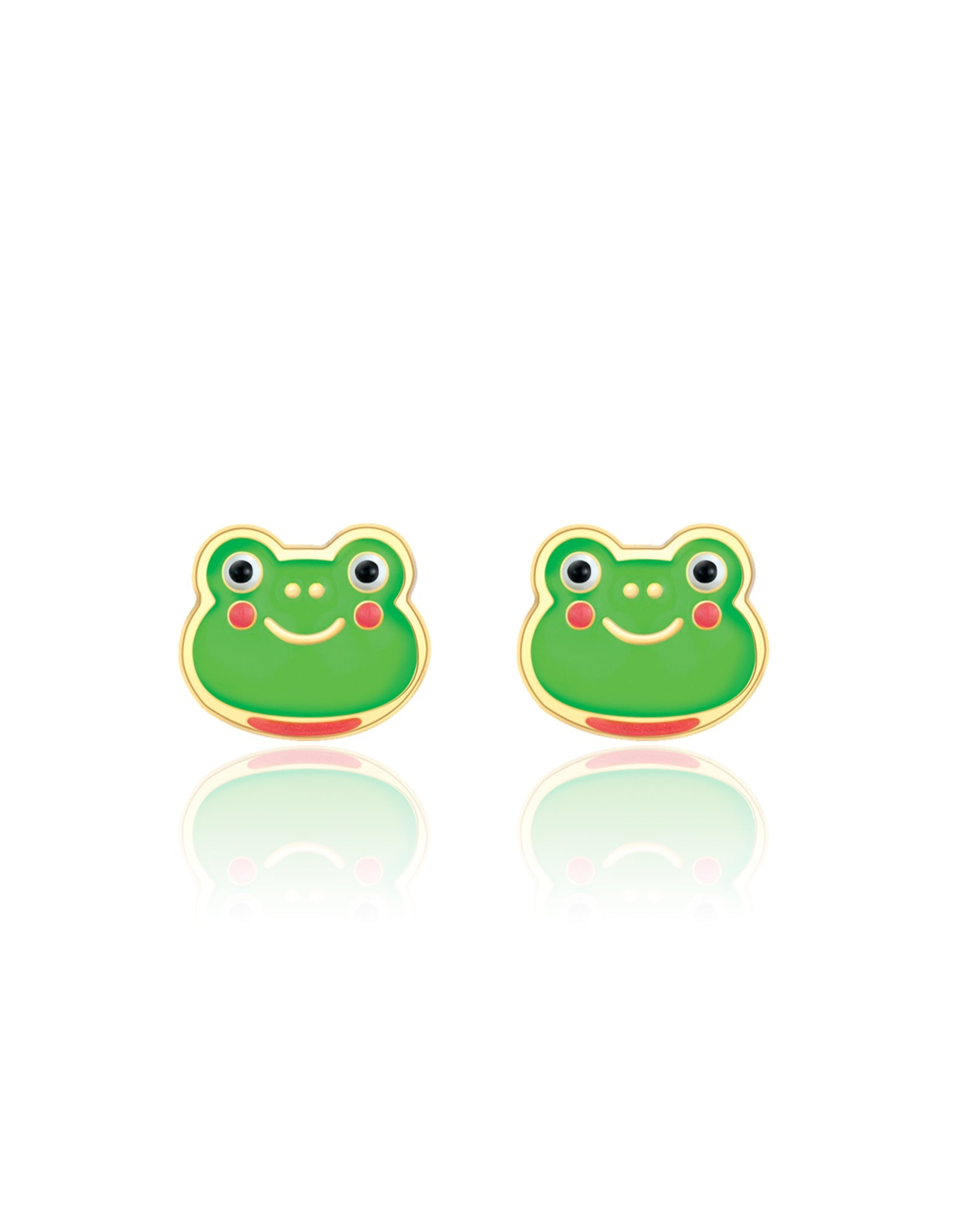 Enamel Stud Earrings - Fancy Frog - Girl Nation