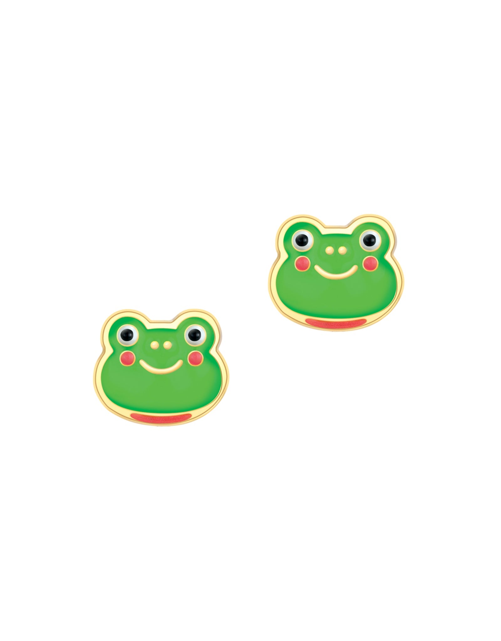 Enamel Stud Earrings - Fancy Frog - Girl Nation