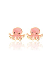 Enamel Stud Earrings - Obedient Octopus - Girl Nation