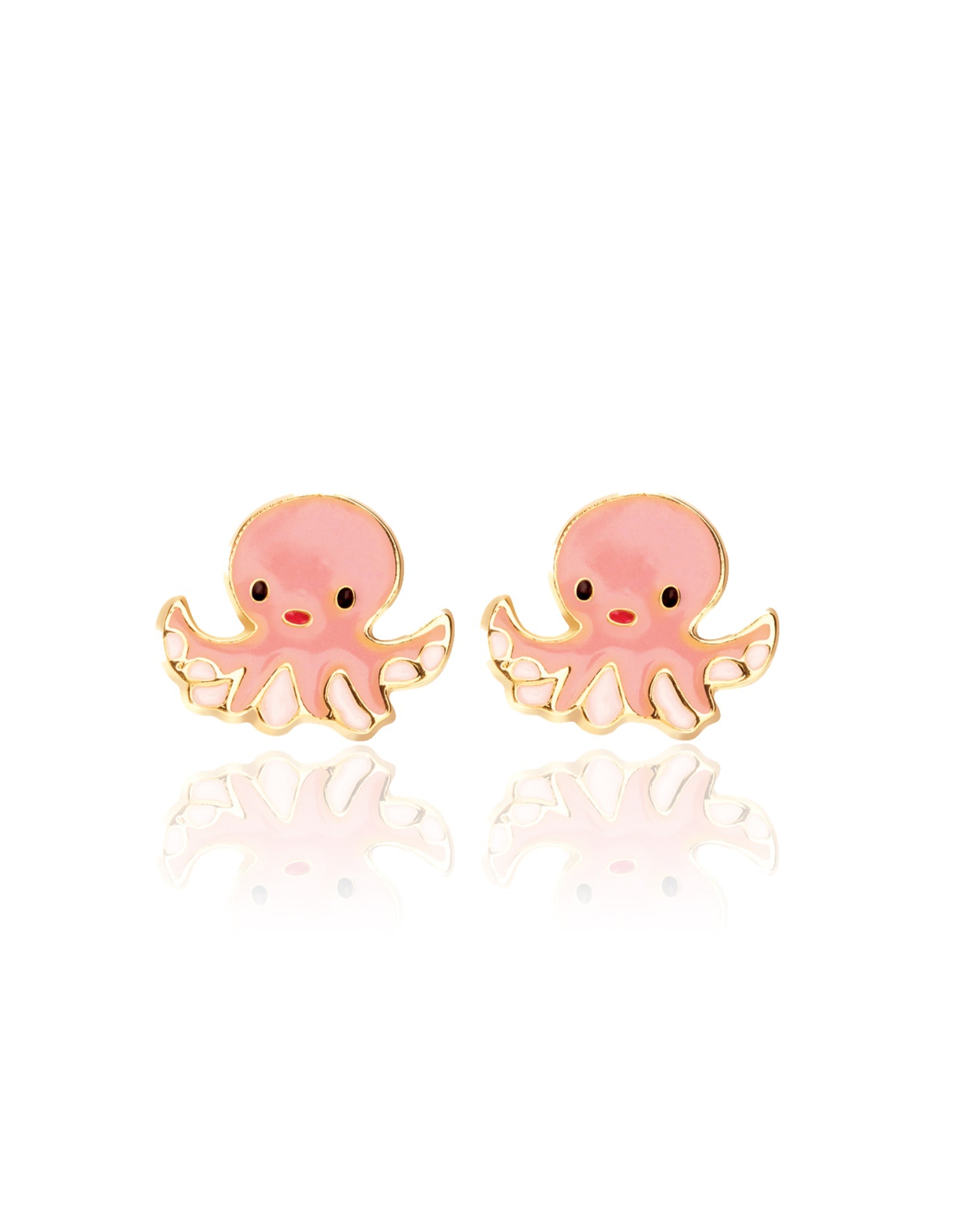 Enamel Stud Earrings - Obedient Octopus - Girl Nation
