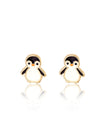 Enamel Stud Earrings - Penguin - Girl Nation