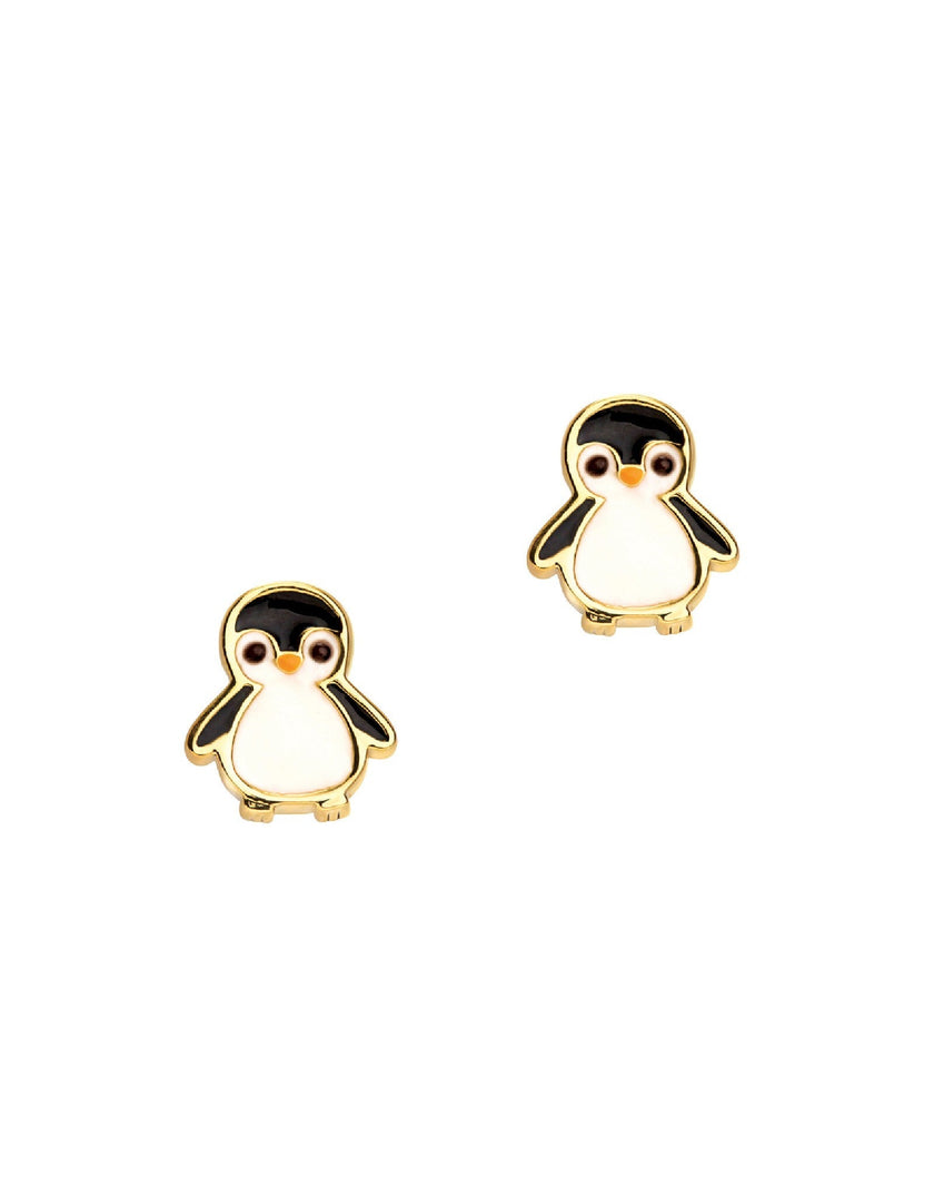 Enamel Stud Earrings - Penguin - Girl Nation