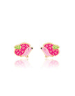 Enamel Stud Earrings - Pink Hedgehog - Girl Nation