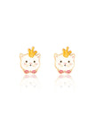 Enamel Stud Earrings - Kitty Princess - Girl Nation