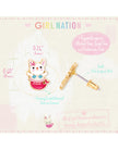 Enamel Stud Earrings - Bunny Mermaid - Girl Nation