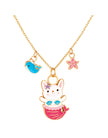 Charming Whimsy Necklace - Bunny Mermaid - Girl Nation