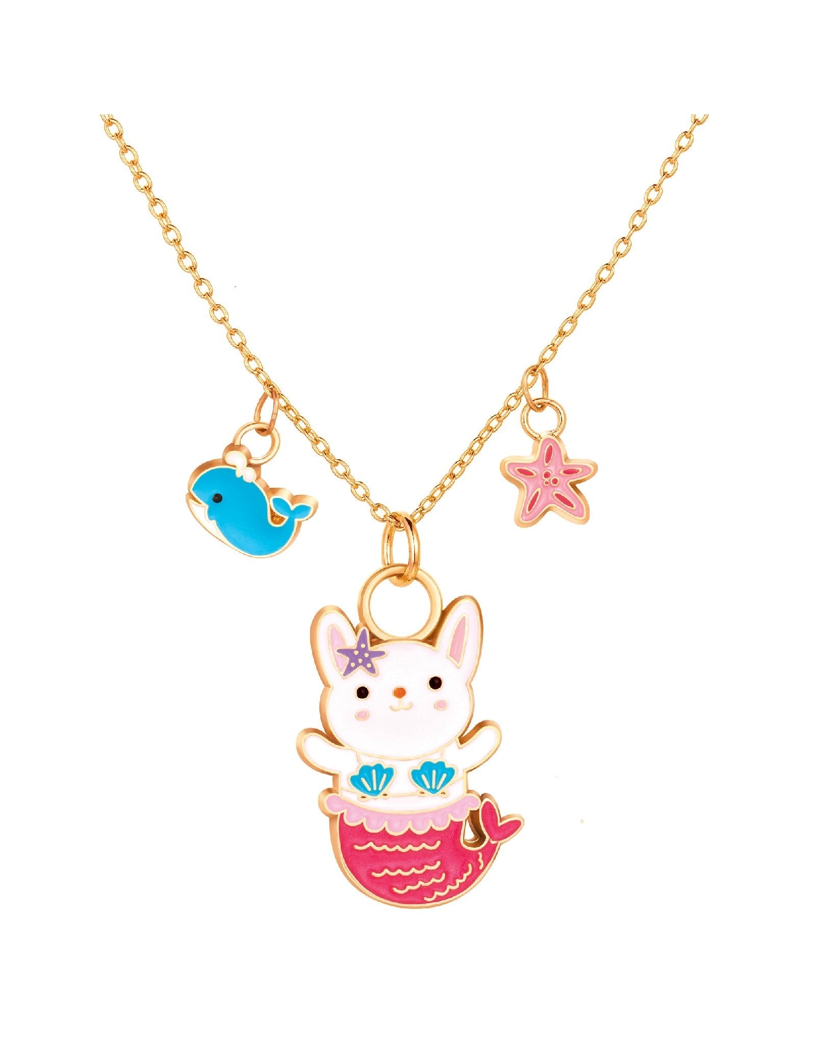 Charming Whimsy Necklace - Bunny Mermaid - Girl Nation