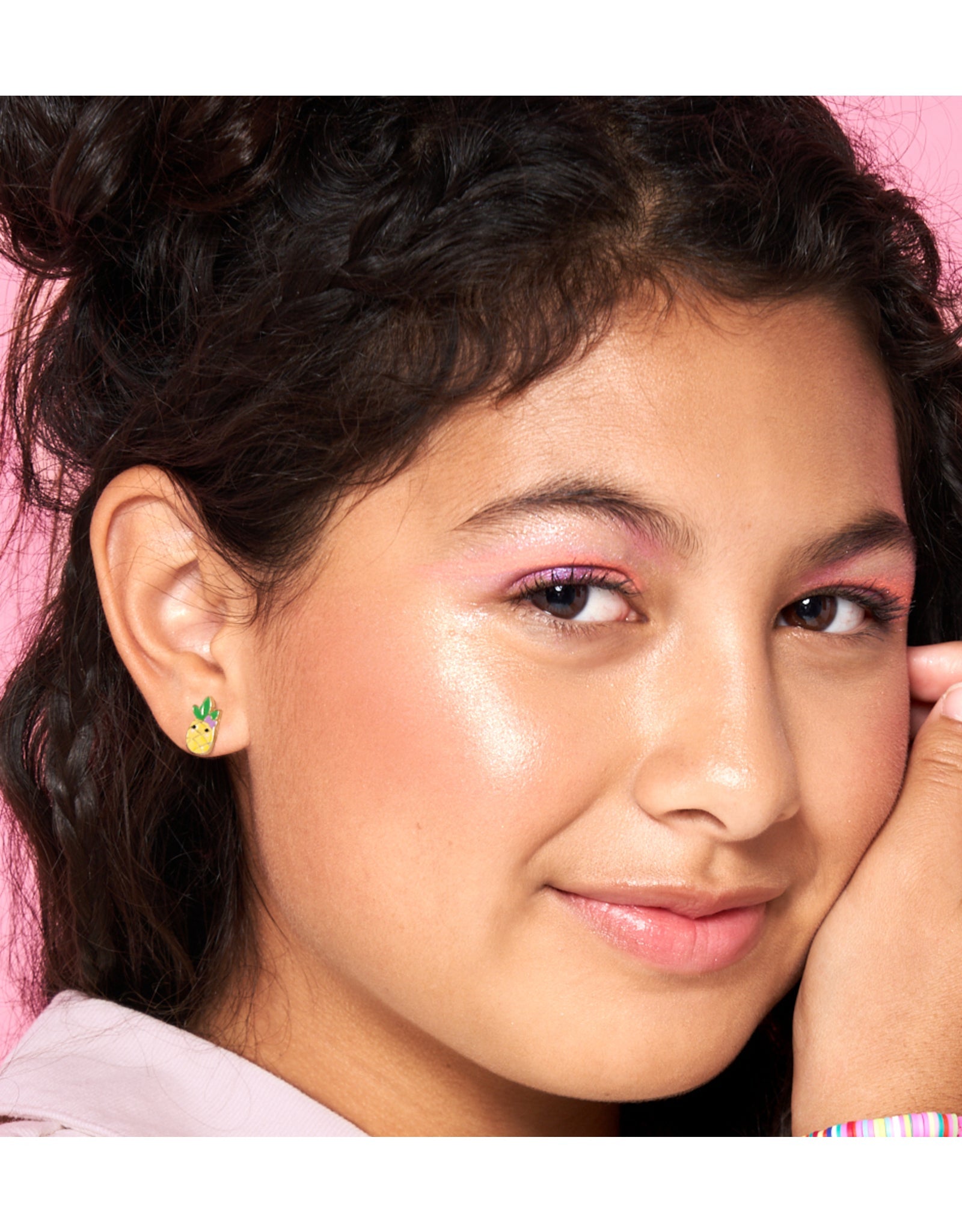 Enamel Stud Earrings - Kitty Princess - Girl Nation
