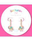 Lever Back Earrings - Crystal Unicorn Magic - Girl Nation