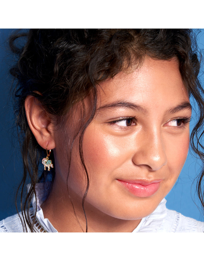 Lever Back Earrings - Crystal Unicorn Magic - Girl Nation