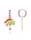 Huggie Hoop Earrings - Rainbow Cloud - Girl Nation