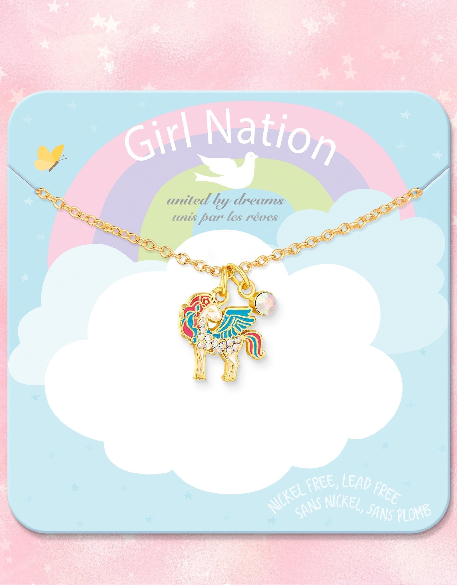 Sweet Petite Necklace - Crystal Unicorn Magic - Girl Nation
