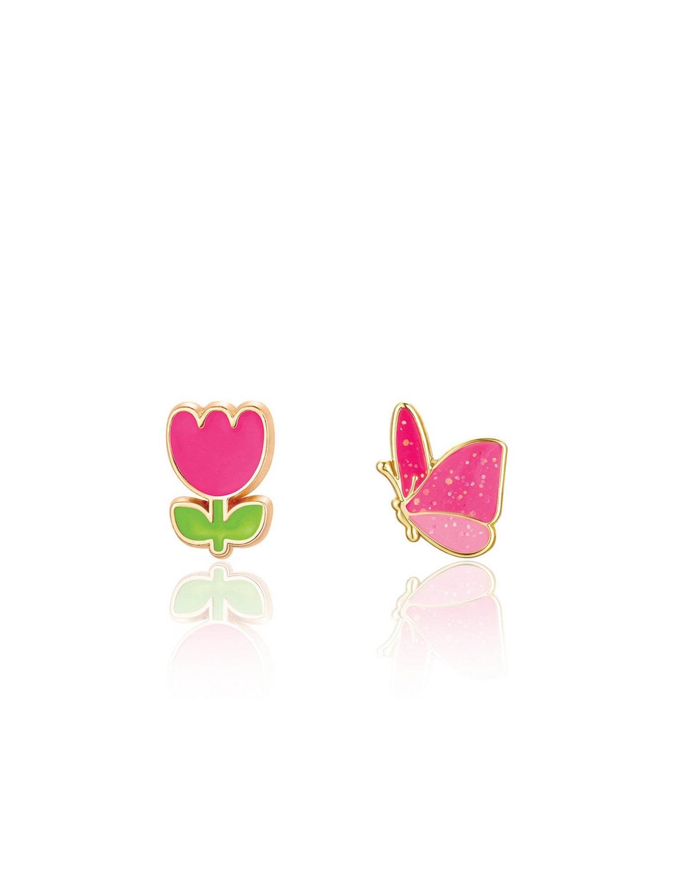 Enamel Stud Earrings - Spring Fever Duo - Girl Nation