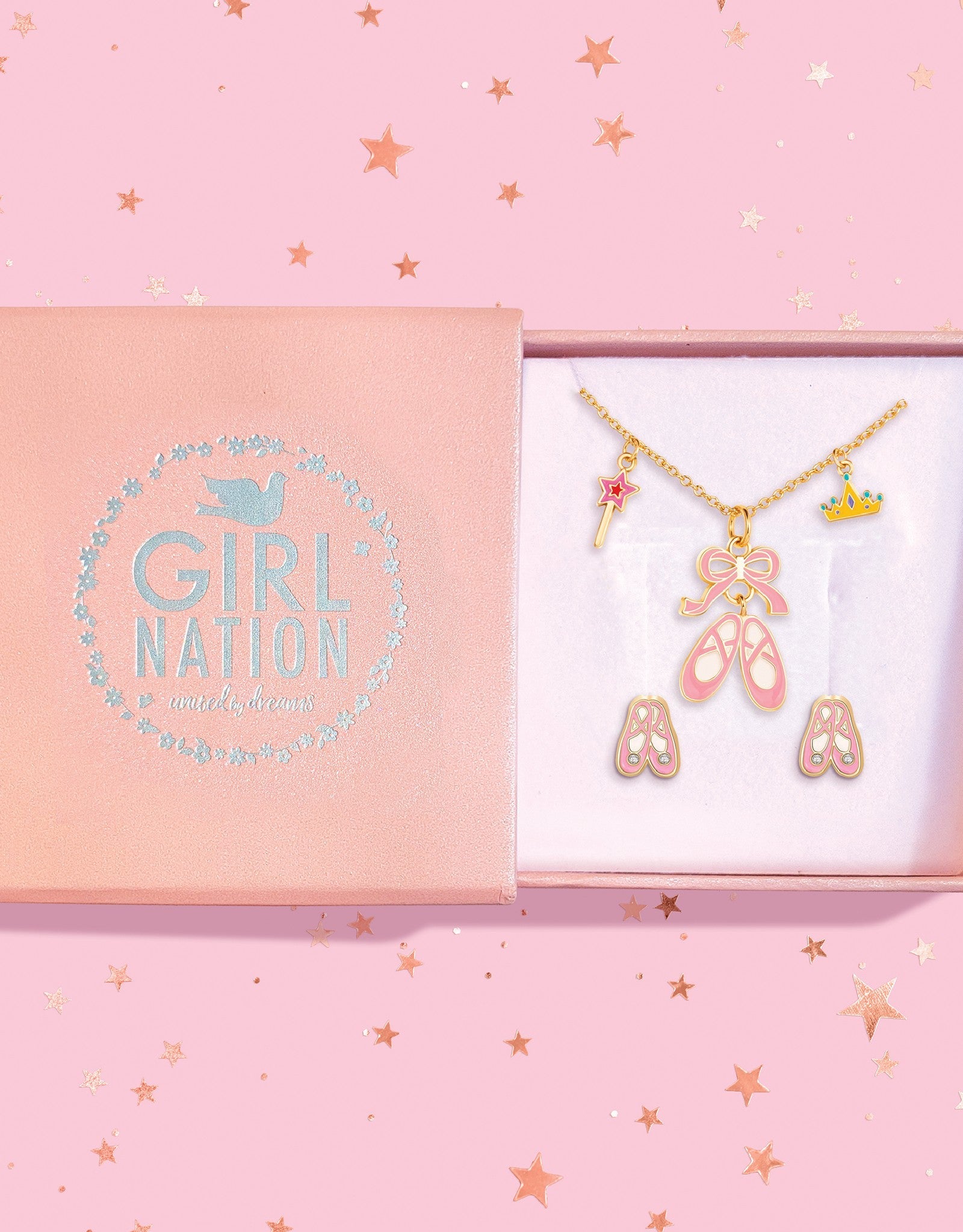 Necklace and Earring Gift Set - Ballet Shoes - Girl Nation