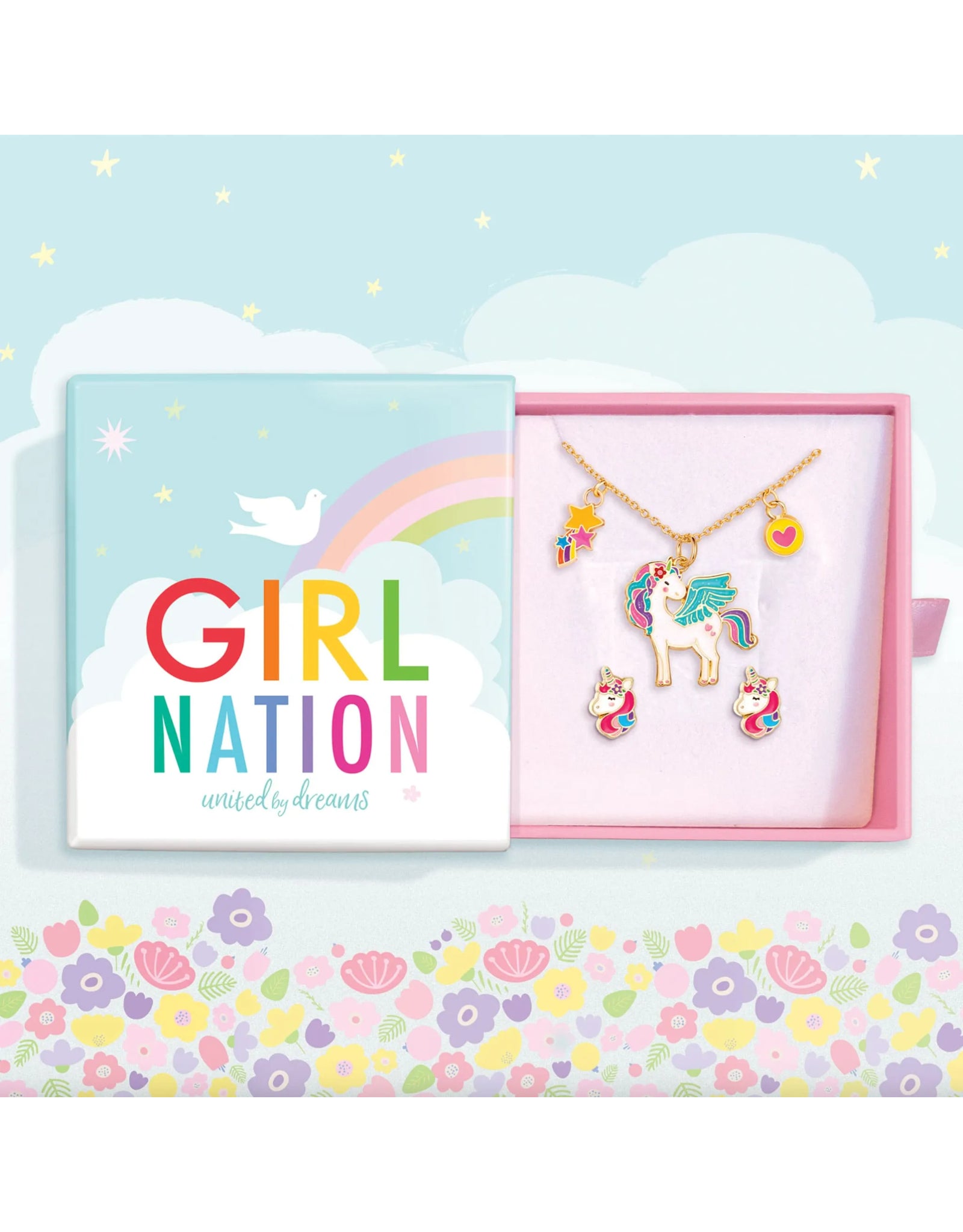 Necklace and Earring Gift Set - Unicorn Dreams - Girl Nation