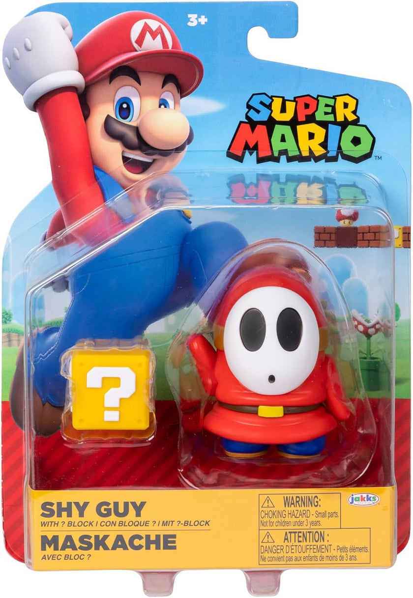 JAKKS - Nintendo Super Mario 4-Inch Poseable Figure with Power up