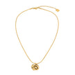 JASPUR : Collier serpentin avec pendentif nœud d'amour en or.