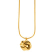 JASPUR : Collier serpentin avec pendentif nœud d'amour en or.