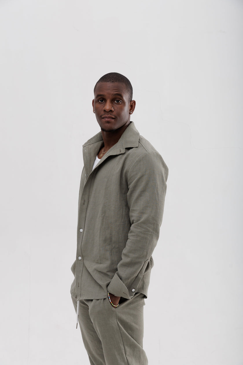 Chemise classique effet lin