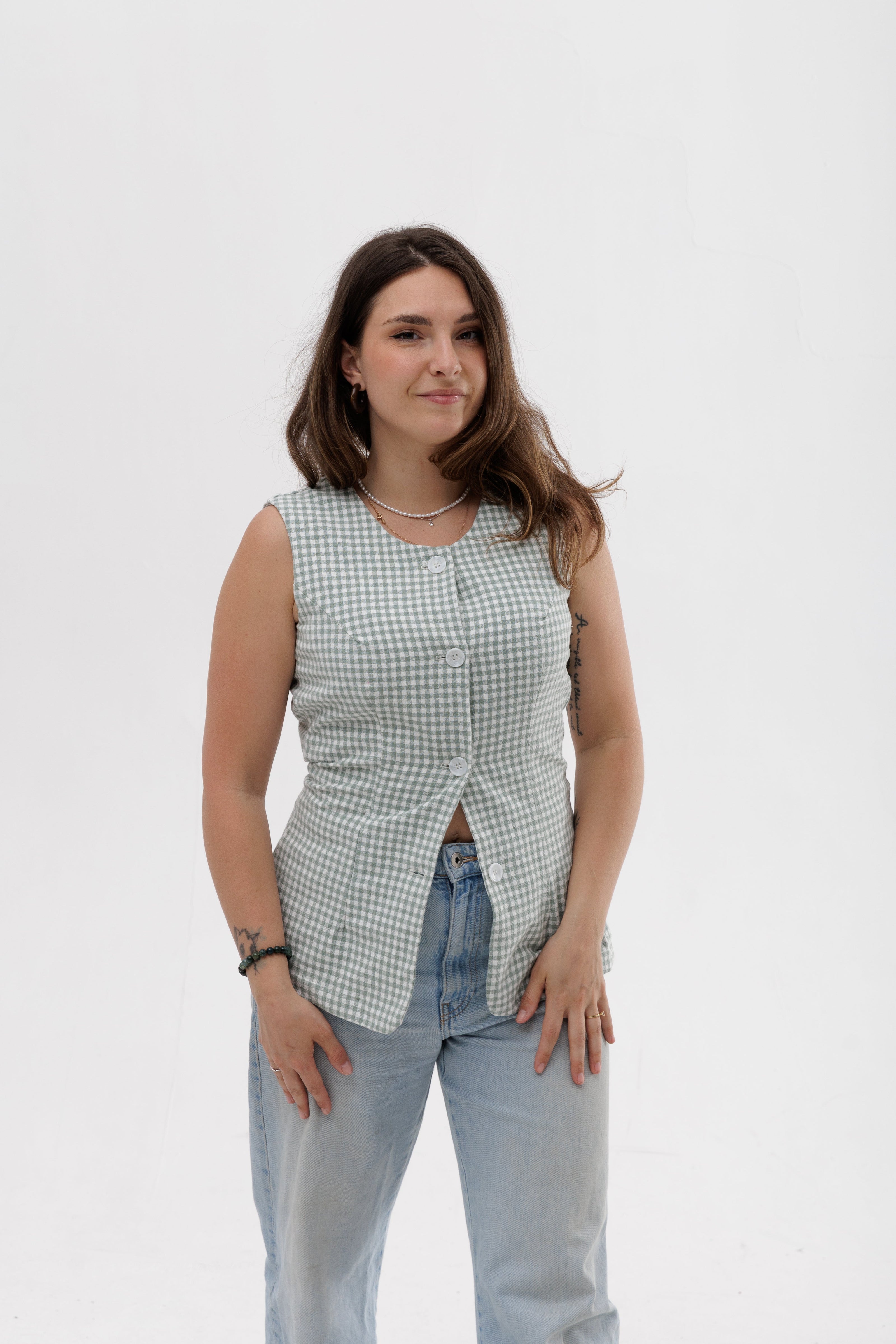 Veste Gingham en coton bio