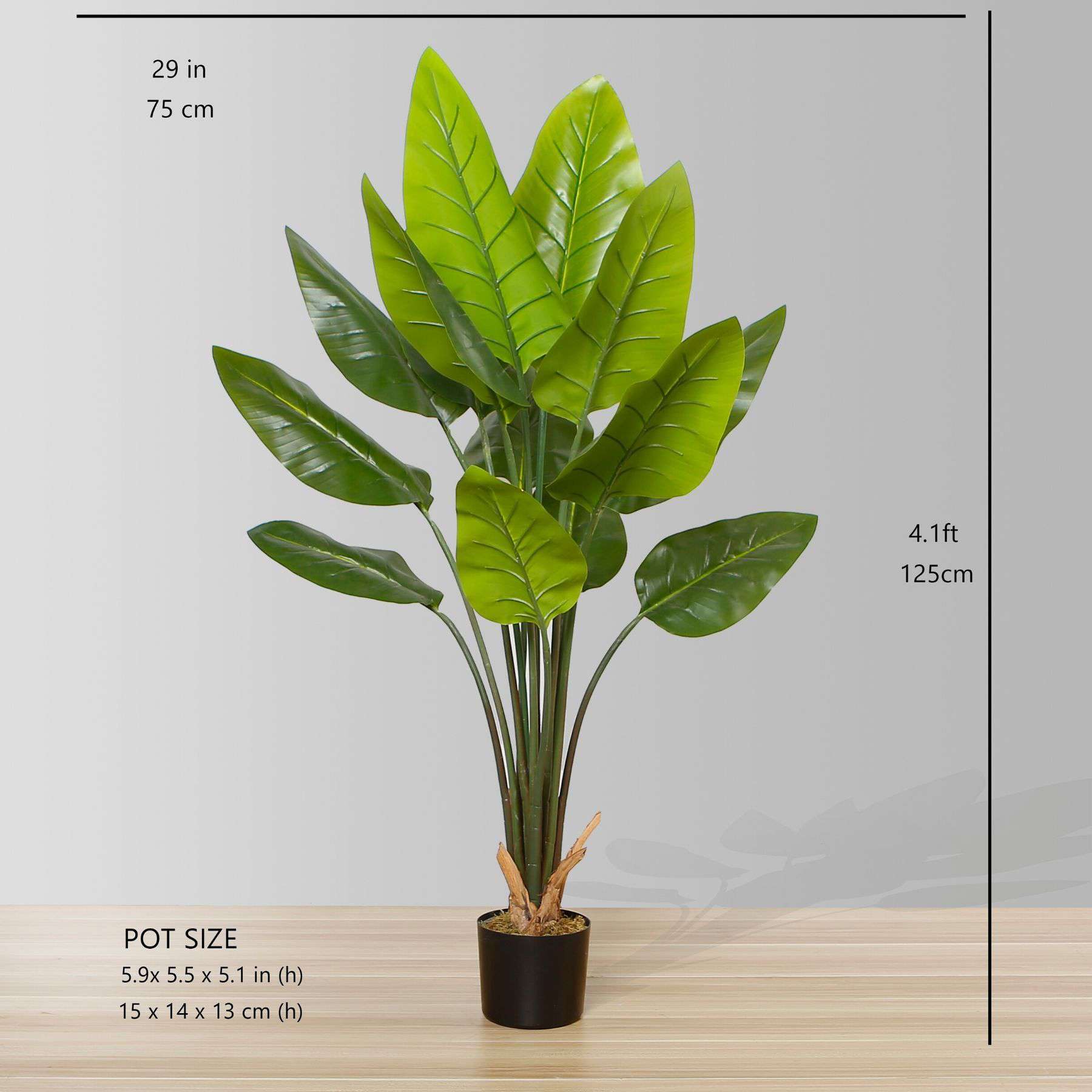Javi Artificial Spathiphyllum Leaf Potted Plant 51