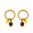 Style JAZMIN : Boucles d'oreilles à puces avec mini breloques