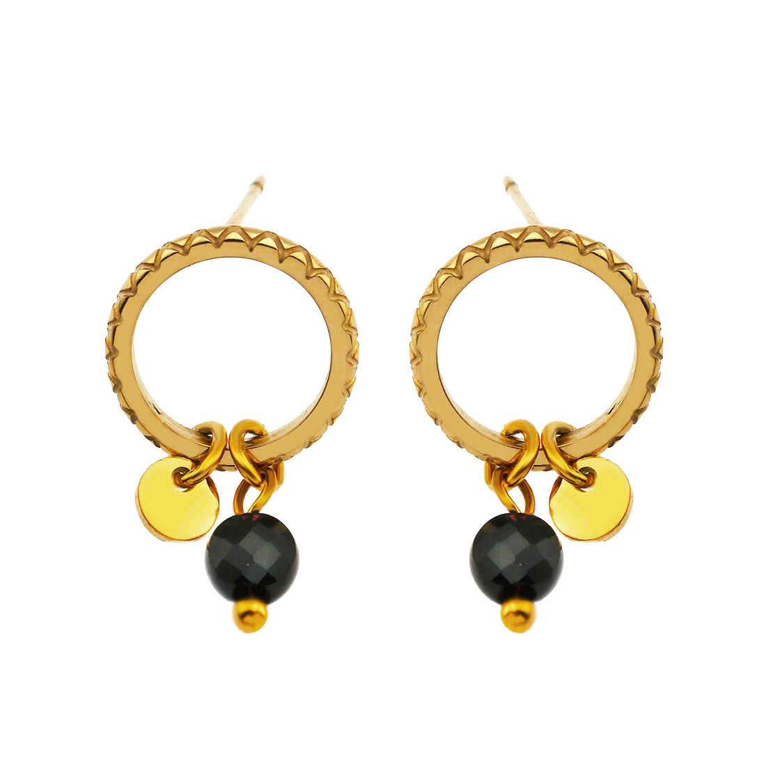 Style JAZMIN : Boucles d'oreilles à puces avec mini breloques