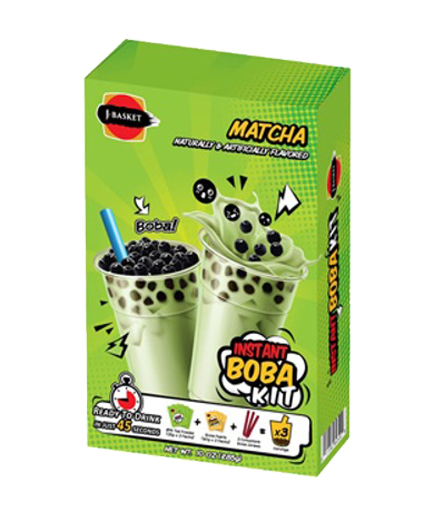 J-Basket Instant Boba Kit Matcha (285G) [Best Before Date: 2027.09.21]