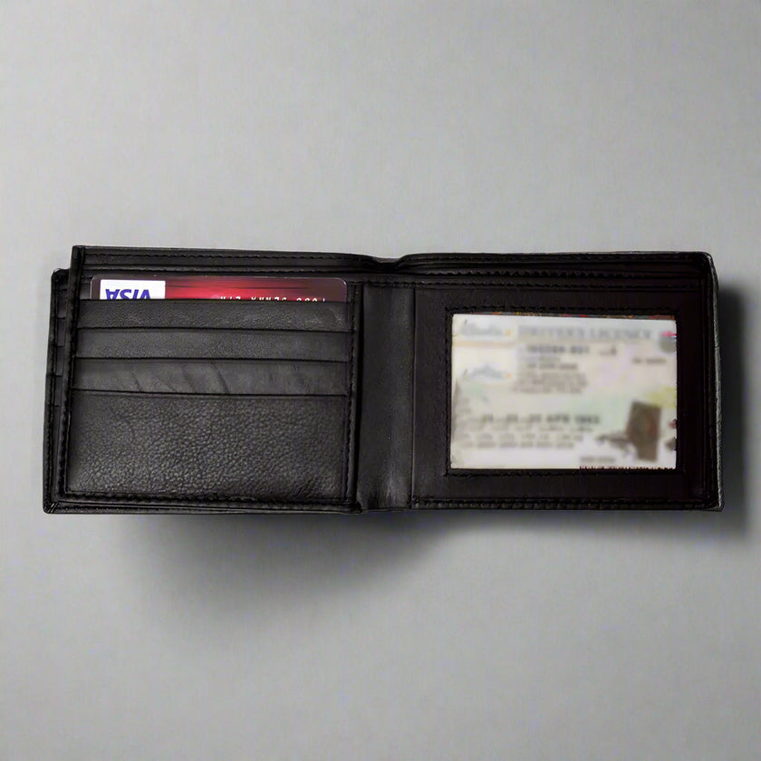 JBG International Men's Center Wing Bifold Leather RFID Wallet