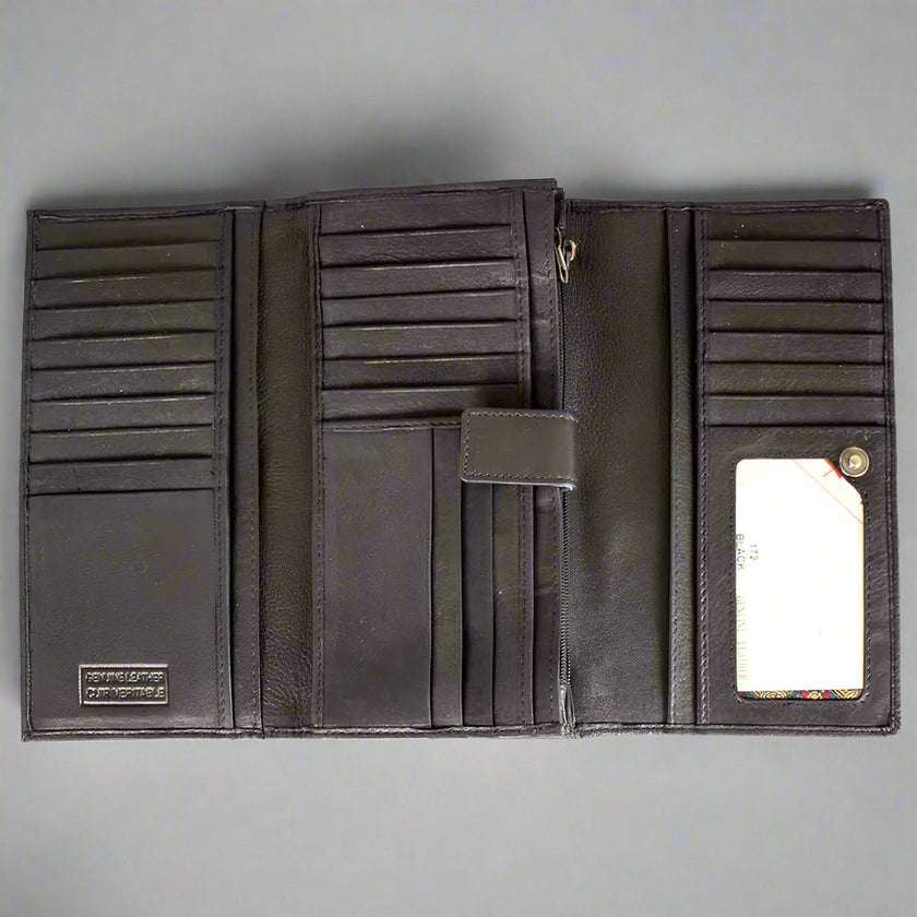 JBG International Women's Trifold RFID Leather Wallet