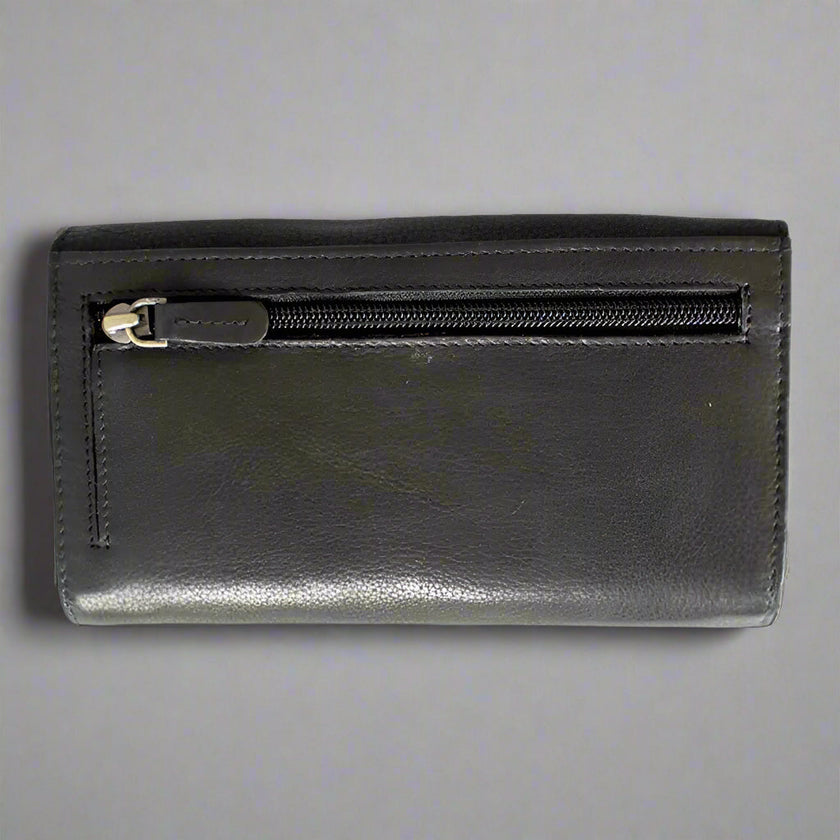 JBG International Women's Trifold RFID Leather Wallet
