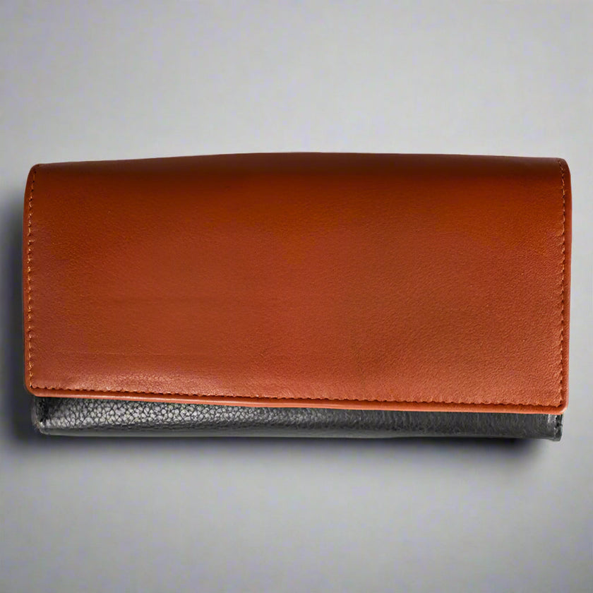 JBG International Women's Trifold RFID Leather Wallet