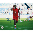 Jonathan David Autographed Canada Men's National Team Goal Celebration 8x10 Photo