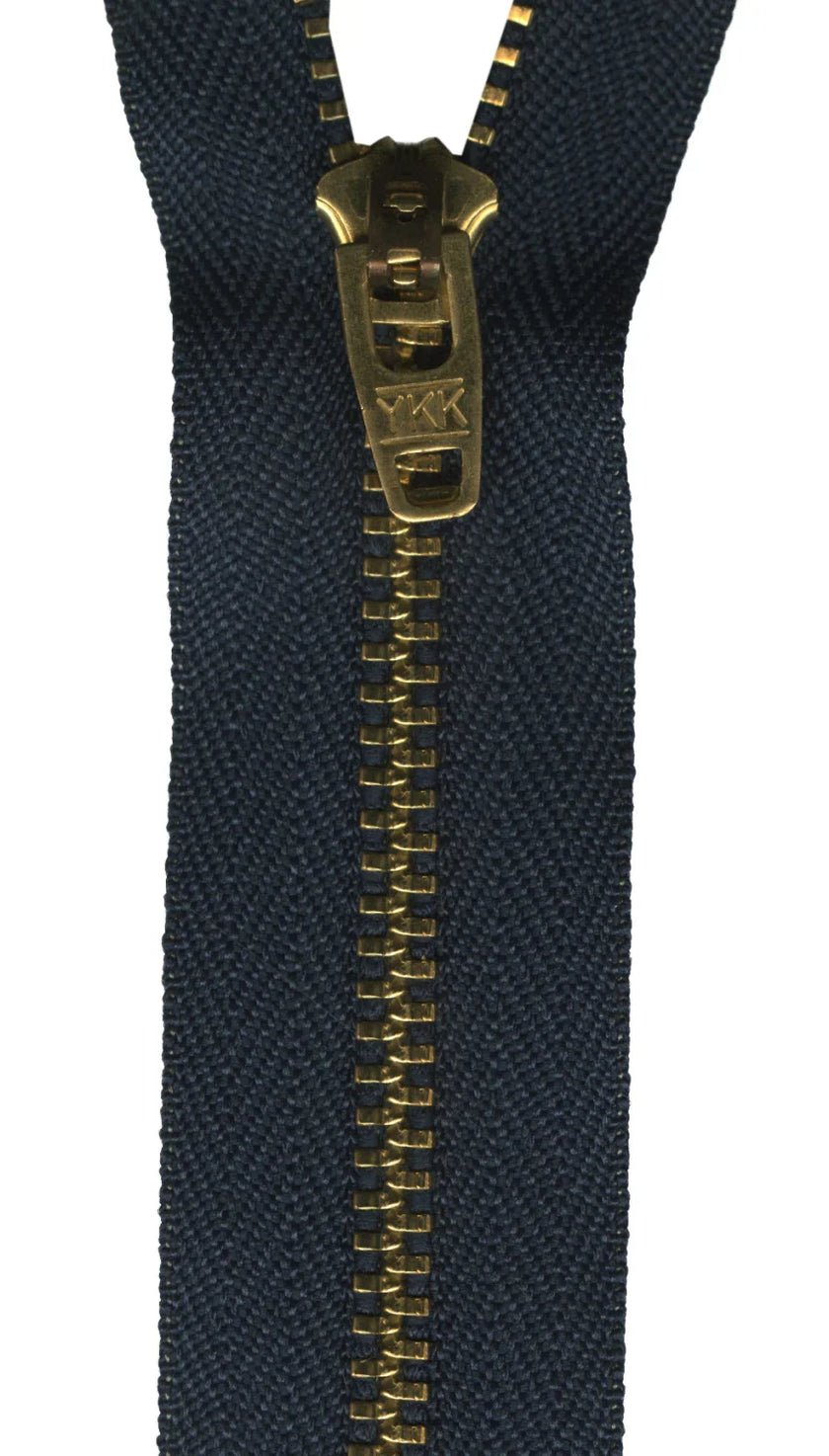 7in Metal Jean Zipper  - Navy