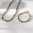 JEMIMA : Bracelet en pierres de turquoise africaine et perles d'or