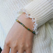 JEMIMA : Bracelet en pierres de turquoise africaine et perles d'or
