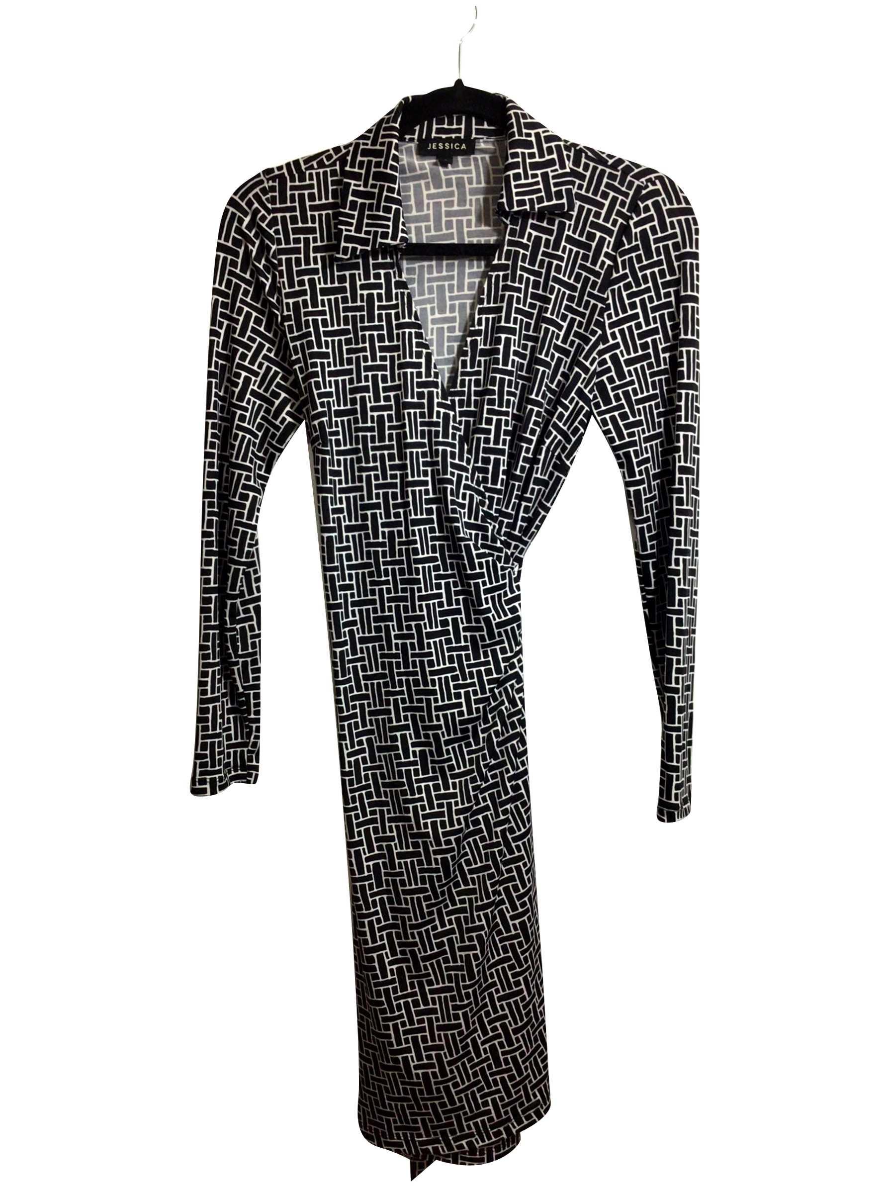 JESSICA Regular fit Wrap Dress in Black - 6