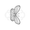 Woodware Clear Singles Mini Wings - Common Blue 2.6 in x 1.7 in Stamp