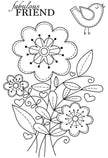 Woodware Clear Singles - Stitched Flowers